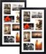 4x6 Black Collage Picture Frames Set of 2, 8 Openings Matted Collage Frame for 4x6 Pictures to Display 16 Multi Photos for Wall